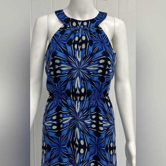 Blue Outback Red maxi dress, size large. Blue,black white boho Sleeveless Halter - Picture 3 of 3